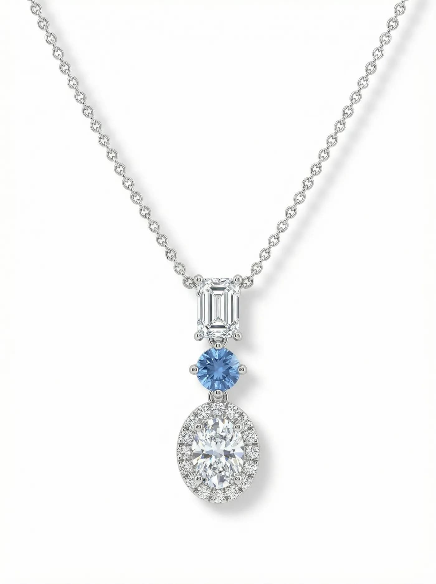 Collier en or avec 22 pierres de diamant