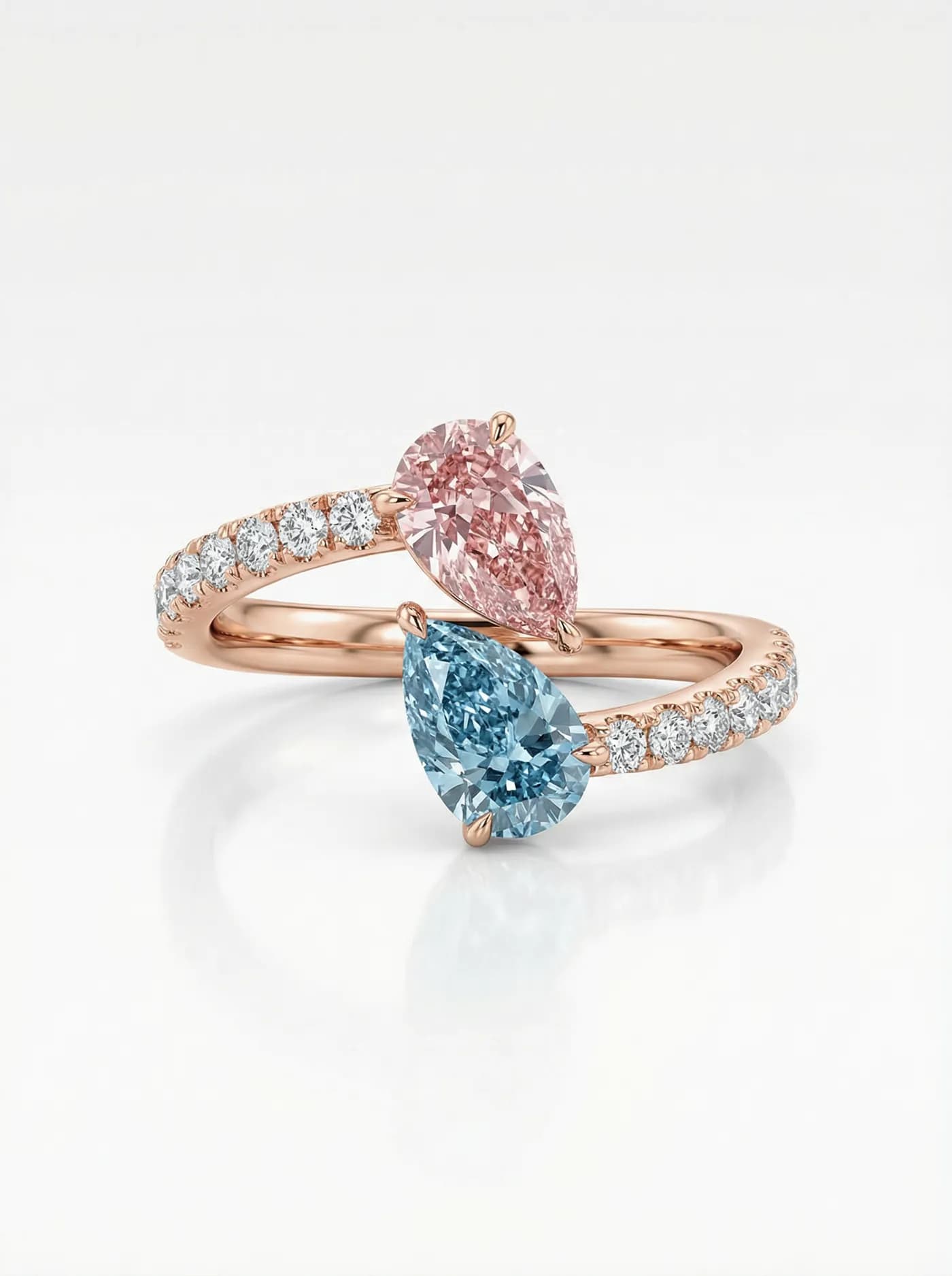 Bague Diamant Rose/Bleu (D07)