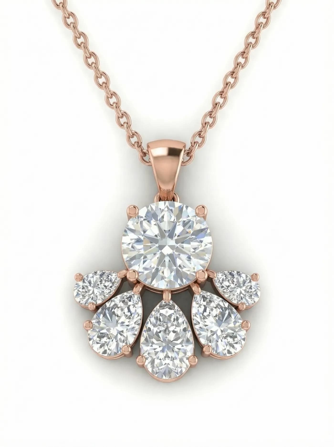 Collier en or orné d'un diamant
