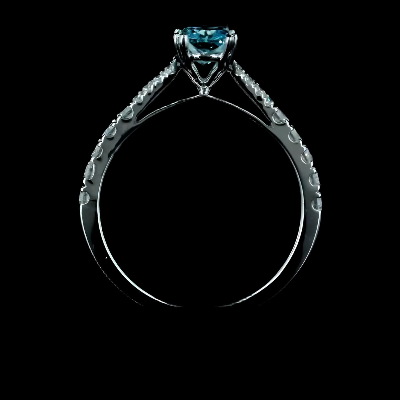 Bague Solitaire Diamant Blue (D65)